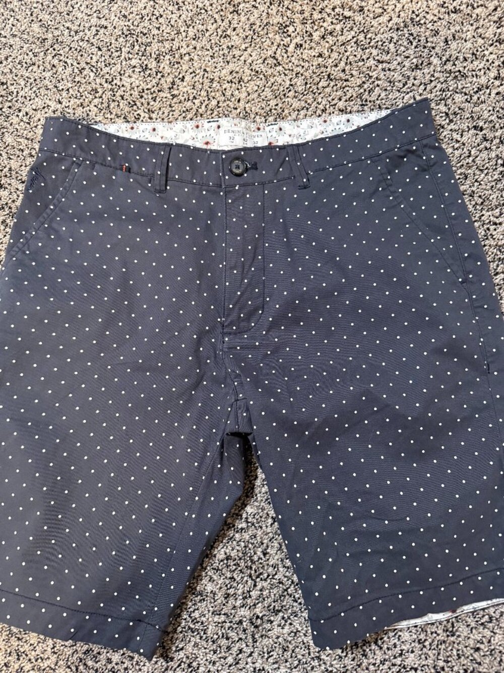 Denim & Flower by Ricky Singh Navy Shorts